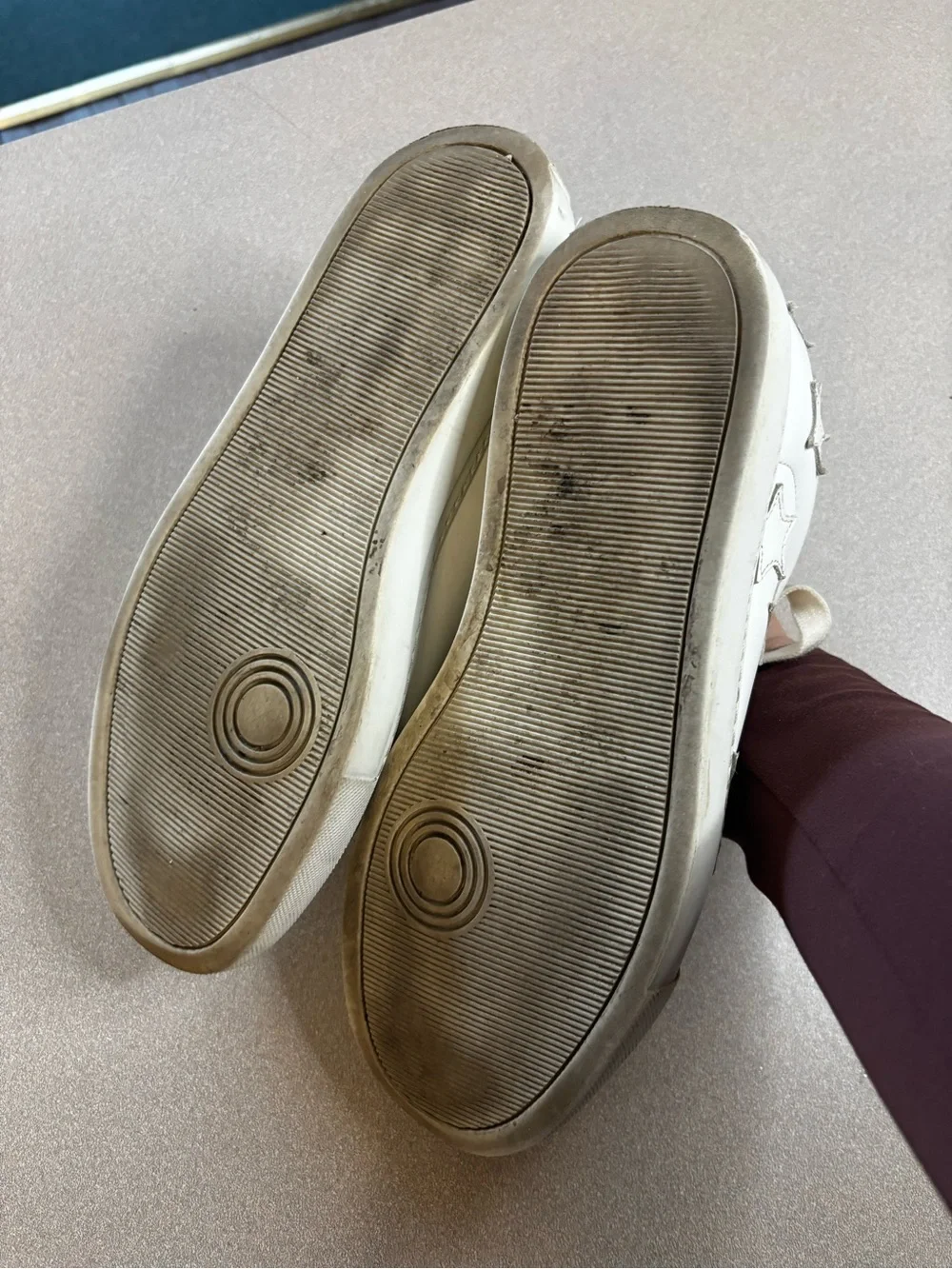 Zadig & Voltaire White Leather Star Sneakers
